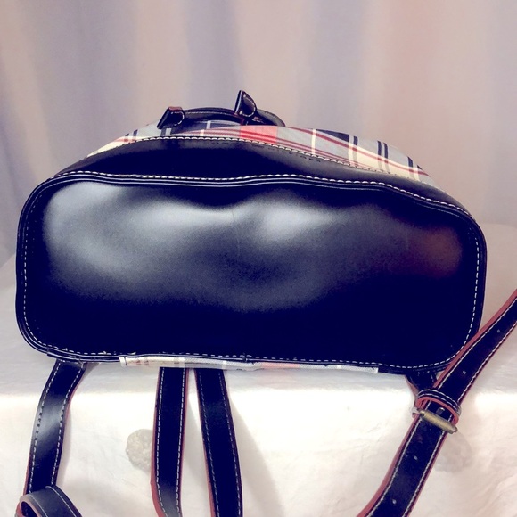 TOMMY HILFIGER Vintage 90’s  red, black, blue, and white plaid back pack. main image 5